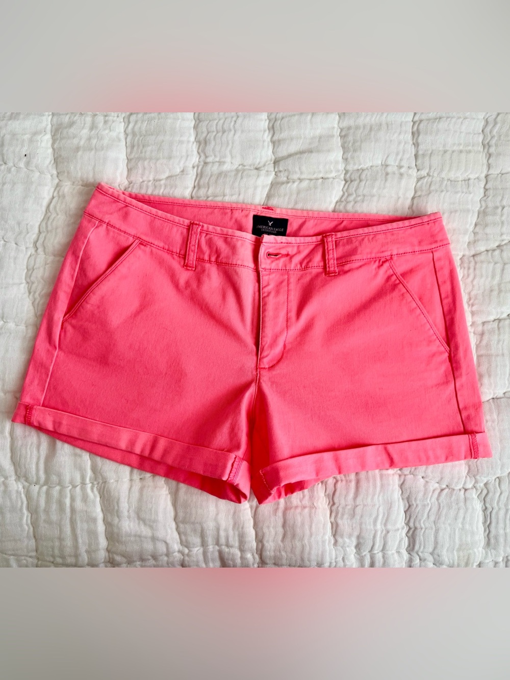 American Eagle Outfitters Hot Pink  Cuffed Shorts